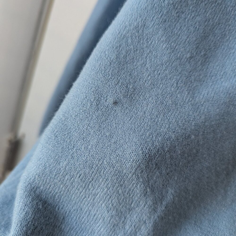 Vintage 70s Christian Dior Powder Baby Blue V Neck Sweater Size Medium - Picture 4 of 9